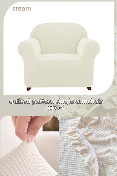 Uy Style Lycra Single Sofa Cover, Elastic Rubberized Sofa Cover with Pitikare...