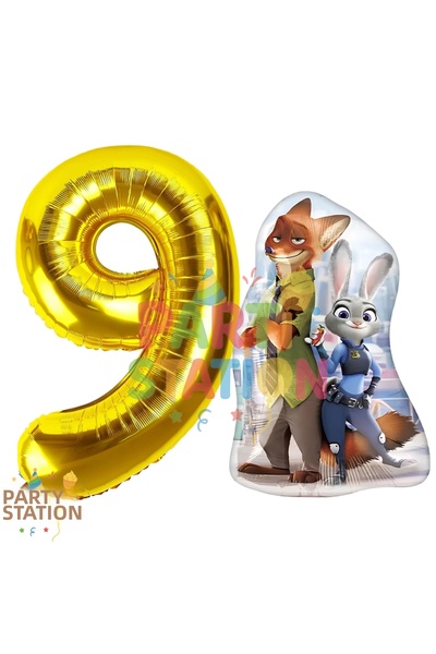 Parti Station مجموعة بالونات من الفويل بعمر 9 سنوات بتصميم زوتوبيا |   الرقم ...