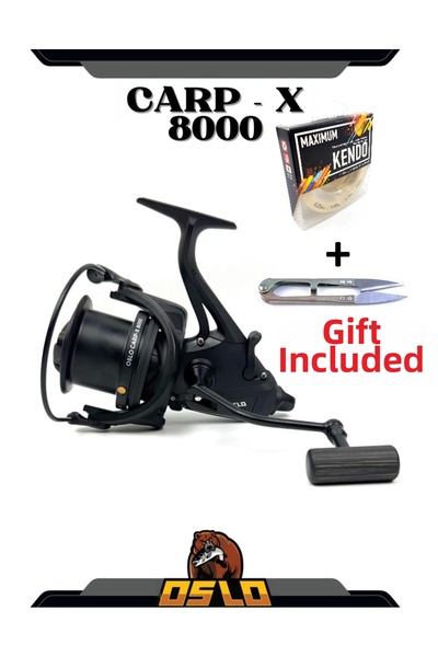 Oslo Carp-X 8000 Baitrunner Line Wrapped Carp Fishing Reel