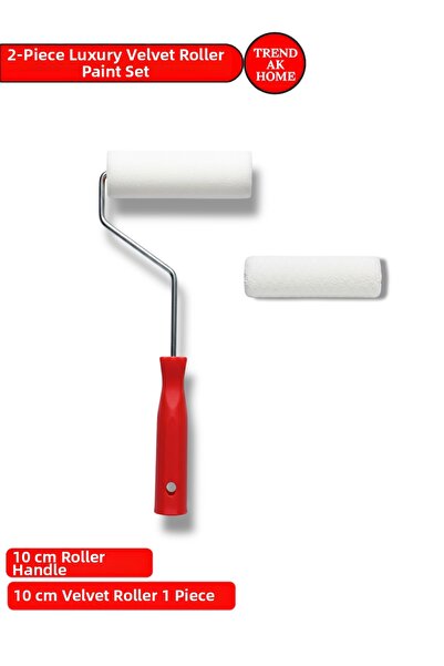 Dekor ورنيش إصبع مخملي مقاس 10 سم وأسطوانة طلاء + 1 رأس دوار احتياطي