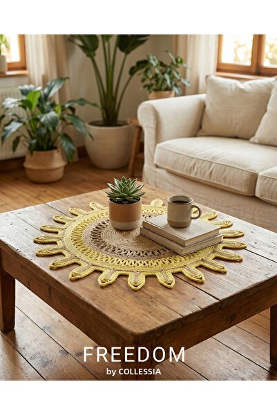 CollessiaHome FREEDOM COLLECTION Față de masă decorativă din iută, cu tematic...