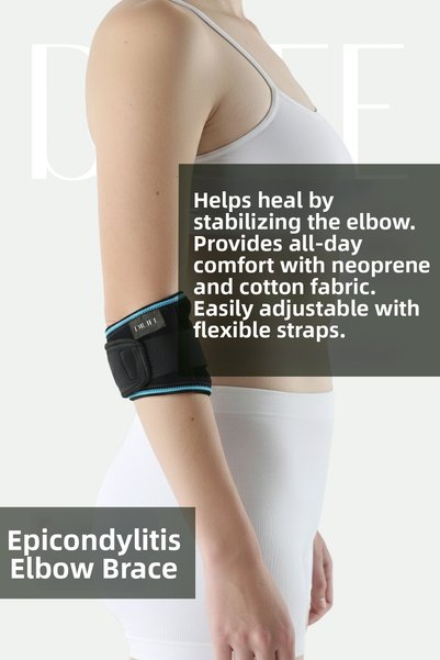 DILIFE Elbow Supporter Epicondylitis Bandage, Elbow Brace for Athletes, Tennis Players, Golfers Standard Size