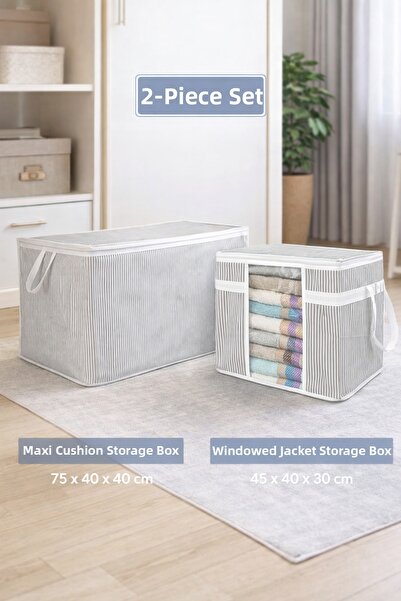 PONÇİK BEBEK Maxi Pillow Storage Bag Large Size & Windowed Sweater Storage Ba...