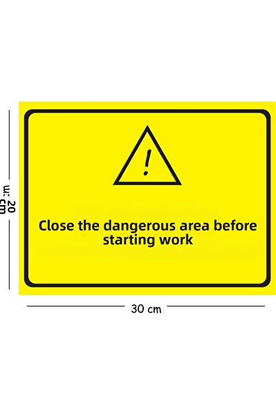 Mayeka Metal before Starting Work, Caution Danger Zone Surrounding Area 20X30...