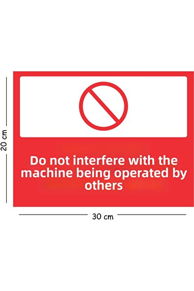 Mayeka Metal Do Not Interfere with Another's Operated Machine 20X30 cm A4 War...