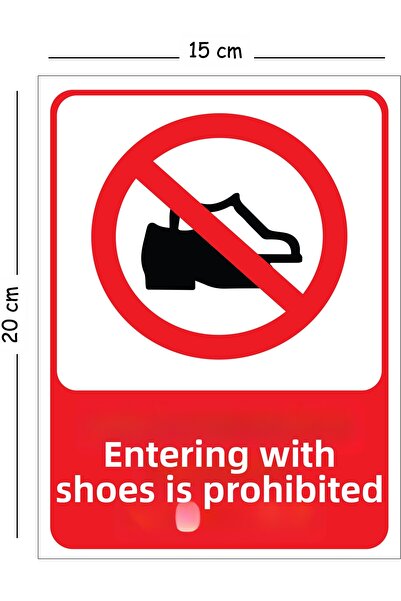 Mayeka No Entry with Metal Shoes 15X20 cm Warning Work Safety Sign