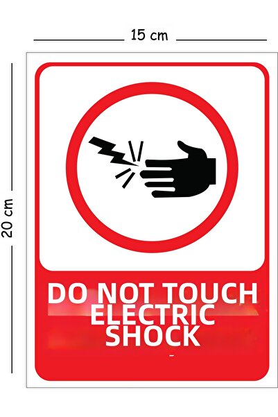 Mayeka Metal Do Not Touch Electric Shock 15X20 cm Warning Work Safety Sign