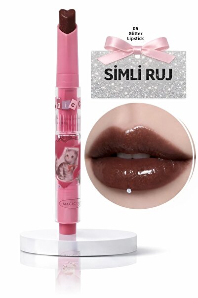 magic casa Glitter Lipstick 05 – Moisturizing, Glossy Glass Look, Plump Lip E...
