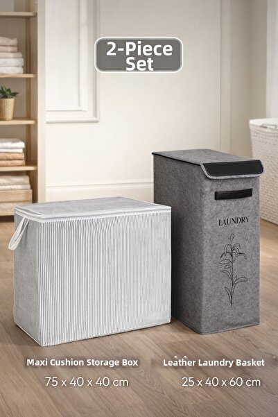 PONÇİK BEBEK Maxi Pillow Storage Bag Large Size Leather One Compartment Dirty...