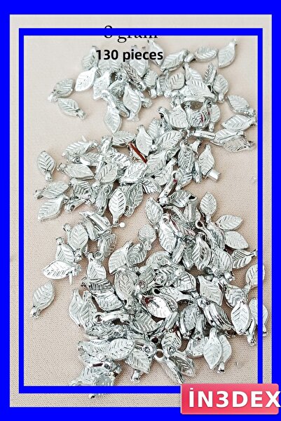 İN3DEX رقائق بلاكسي ورقائق بلاستيكية معدنية فضية اللون 130 قطعة