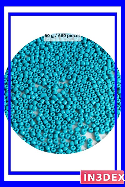 İN3DEX مجموعة خرز زجاجي مقاس 4 مم باللون الأزرق الفيروزي لصناعة الإكسسوارات و...