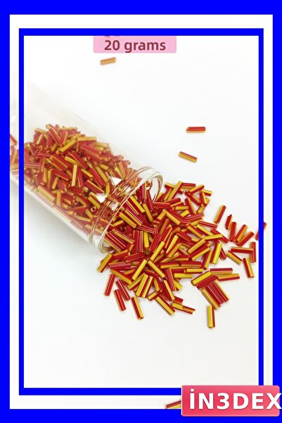 İN3DEX خرز قطع الأنابيب الطويلة بقطر 2 مم وطول 10 مم 20 جرام