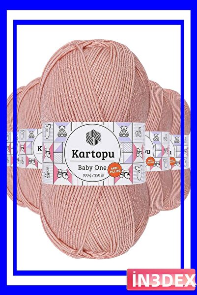 İN3DEX خيط حياكة يدوي لا يسبب تكتلًا، 5 قطع من الصوف بلون البودرة