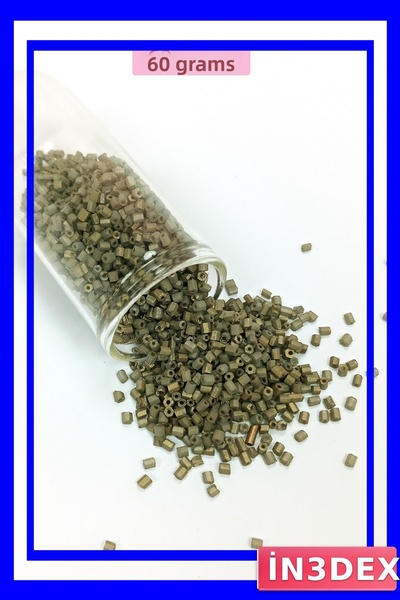 İN3DEX خرز زجاجي أخضر ماتي 2 مم 60 جرام مادة للهوايات