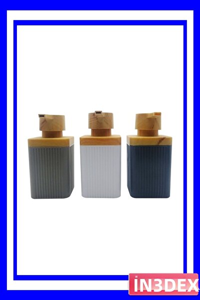 İN3DEX موزع صابون سائل خشبي منقوش، إكسسوار للحمام