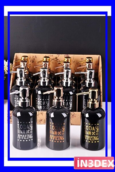 İN3DEX Liquid Soap Dispenser Gilded Black Color Bathroom Accessory