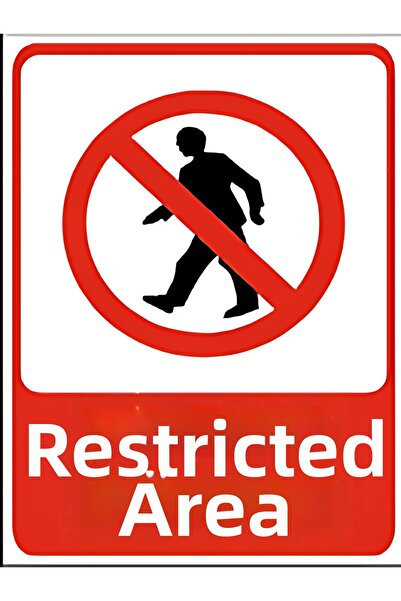 HiperAD Reklam لافتة تحذيرية مطبوعة بعبارة 'منطقة ممنوعة' - لافتة تحذيرية من ...