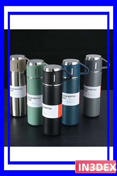 İN3DEX Thermos and Cup Set 500ml Capacity