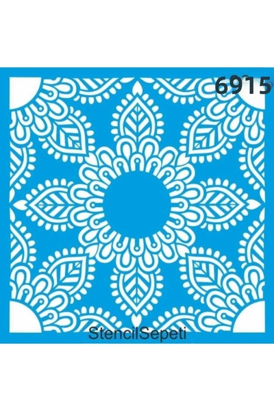 DERYA DESİNG ART قالب استنسل بنمط دمشقي St6915 30x30 سم