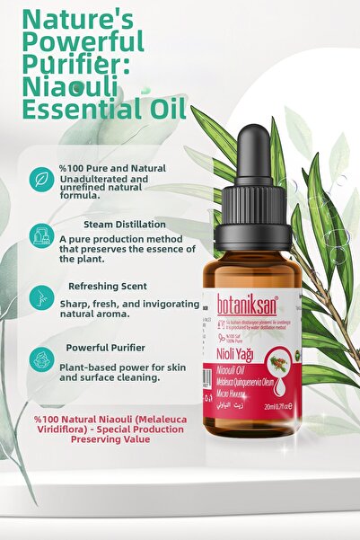 botaniksan زيت نياولي العطري النقي 100% 10 مل (نياولي) - للنظافة التناسلية، والتنقية، والفعالية