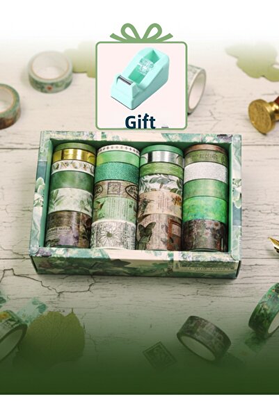 Dörtel Tedarik 24-Piece Gilded Patterned Paper Tape Mini Adhesive Tape Roll C...