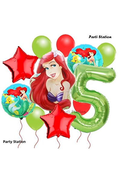 Parti Station مجموعة بالونات عيد الميلاد من Disney Ariel Concept Mermaid Prin...