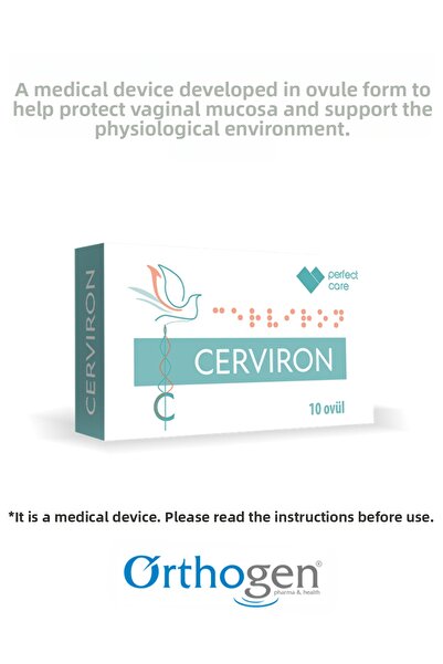 Orthogen Cerviron Vaginal Ovül 10-Pack |   Moisturizing and Mucosal Barrier S...