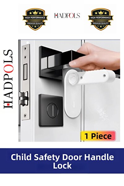 HadPols # Door Handle Lock with 180 Degree Rotatable Button Baby Child Protec...
