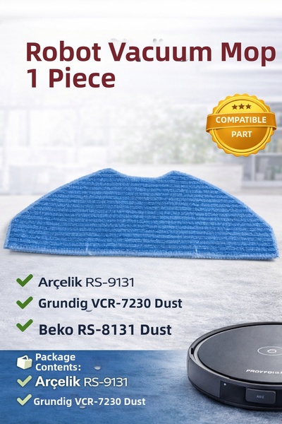 Arçelik ممسحة قماش لمكنسة كهربائية روبوتية أصلية من Beko - RS/9131، RS/9121، ...