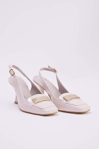 TRENDYOL SHOES Beigefarbene, klassische Damenschuhe mit 8,5 cm hohem Absatz a...