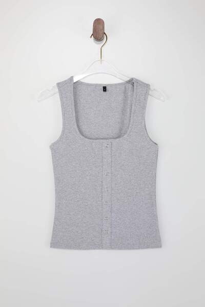 Trendyol Collection Απαραίτητα για την Ντουλάπα - Γκρι Μελανζέ Εφαρμοστή/Στεν...