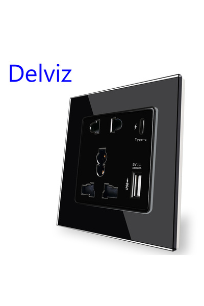 Choice شاحن ديلفيز أسود (منفذ USB من النوع C) مزود بمنفذ USB من النوع C، بقدر...