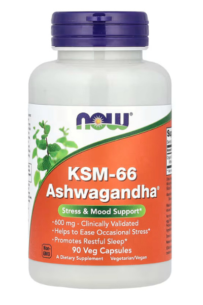 Now Foods , KSM-66, 600 mg, 90 Veg Capsules.Abd Menşei.46.