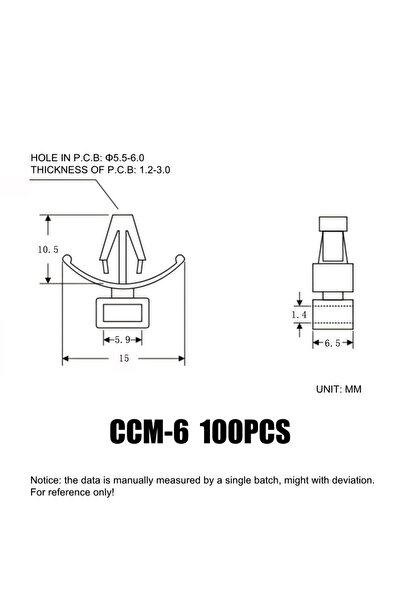 Choice CCM-6 أبيض 100 قطعة 100 قطعة حامل ربط كابلات تثبيت بلاستيك نايلون نوع ...