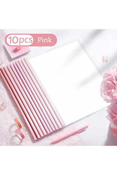 Choice ١٠ قطع من مشابك الملفات الشفافة الوردية السميكة ذات قضيب السحب، حقيبة ...