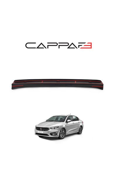 Cappafe Fiat Egea Arka Tampon Eşiği Koruma (Abs) Mat Siyah 2015 Ve Sonrası