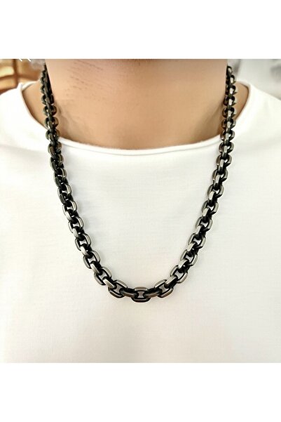 Açıkmeşe Ev Yaşam Ürünleri Miami Cuban Thick Chain Steel Necklace 9mm 60cm Ne...