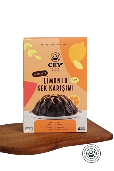 Cey Natural Foods Kinoa Unlu Limonlu Kek Karışımı – Glutensiz ve Rafine Şekersiz Kek Karışımı (265 g)