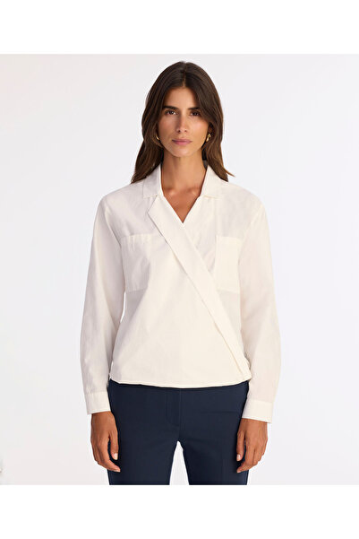Yargıcı Regular Swallow Neck Long Sleeve Blouse