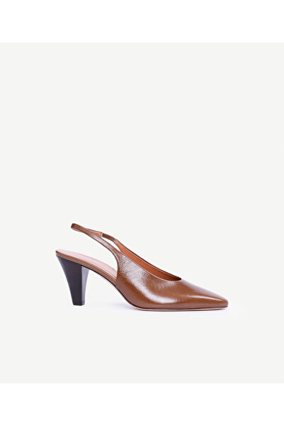 Yargıcı Open Back Leather Heeled Shoes