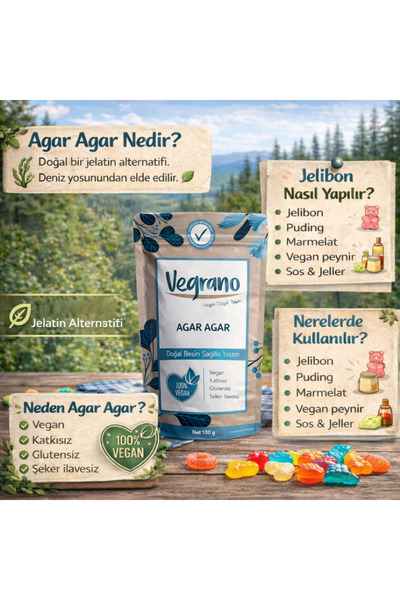 Vegrano Agar Agar 100 Gr