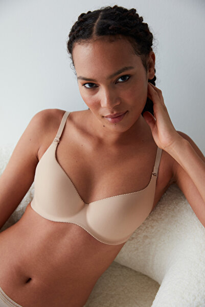Penti Sensation Beige Seamless Push Up támogatott melltartó