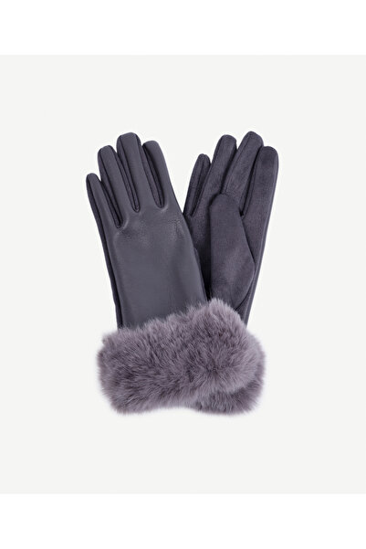 Yargıcı Bileği Kürklü Pu Eldiven