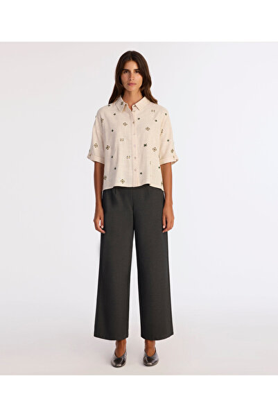 Yargıcı بنطلون عالي الخصر بأرجل واسعة