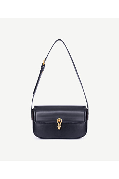 Yargıcı Deri Görünümlü Toka Detaylı Omuz Çantası