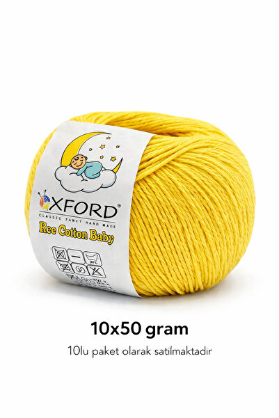 Oxford İplik 10'lu Paket Eco Cotton Baby - Ince Cotton Ip - Tığ Işi - Punch Ipi