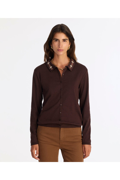 Yargıcı Regular Gömlek Yaka Uzun Kol Hırka