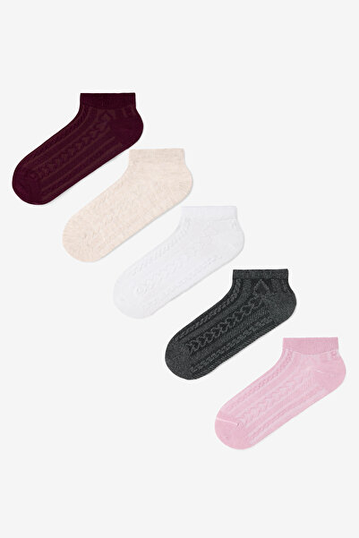 Penti 5 Pairs of Self Heart Patterned Booties Socks