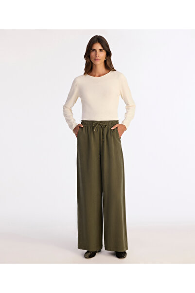 Yargıcı بنطلون عريض عالي الخصر