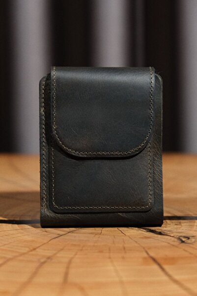 Lenax Leather Mono Klips - Hakiki Deri Erkek Cüzdan El Yapımı İnce Mıknatıslı...